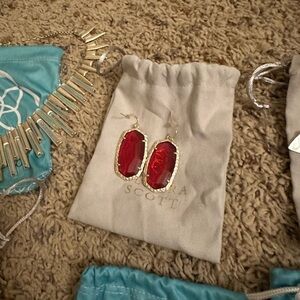 Kendra Scott Red Drop Earrings